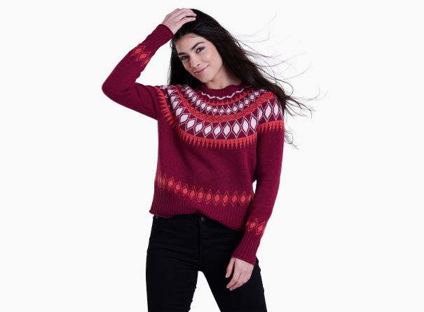 Women Flexible Kühl Long Sleeves Cardinal Wunderland™ Sweater